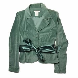 Charlotte Russe Velvety Blazer Coat w/ waist tie